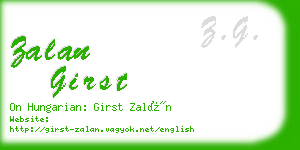 zalan girst business card